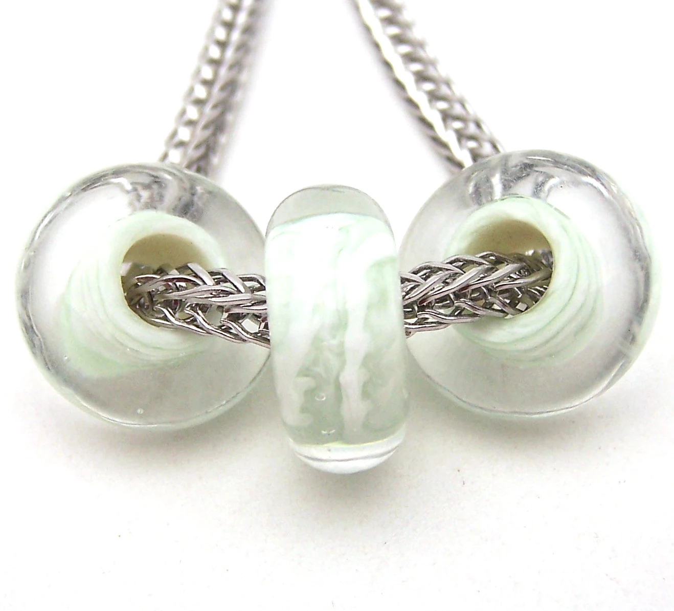 

JGLZ2522 3X 5MM Hole DIY GlassBead Murano Glass beads Fit European Charms Bracelet diy jewelry Lampwork