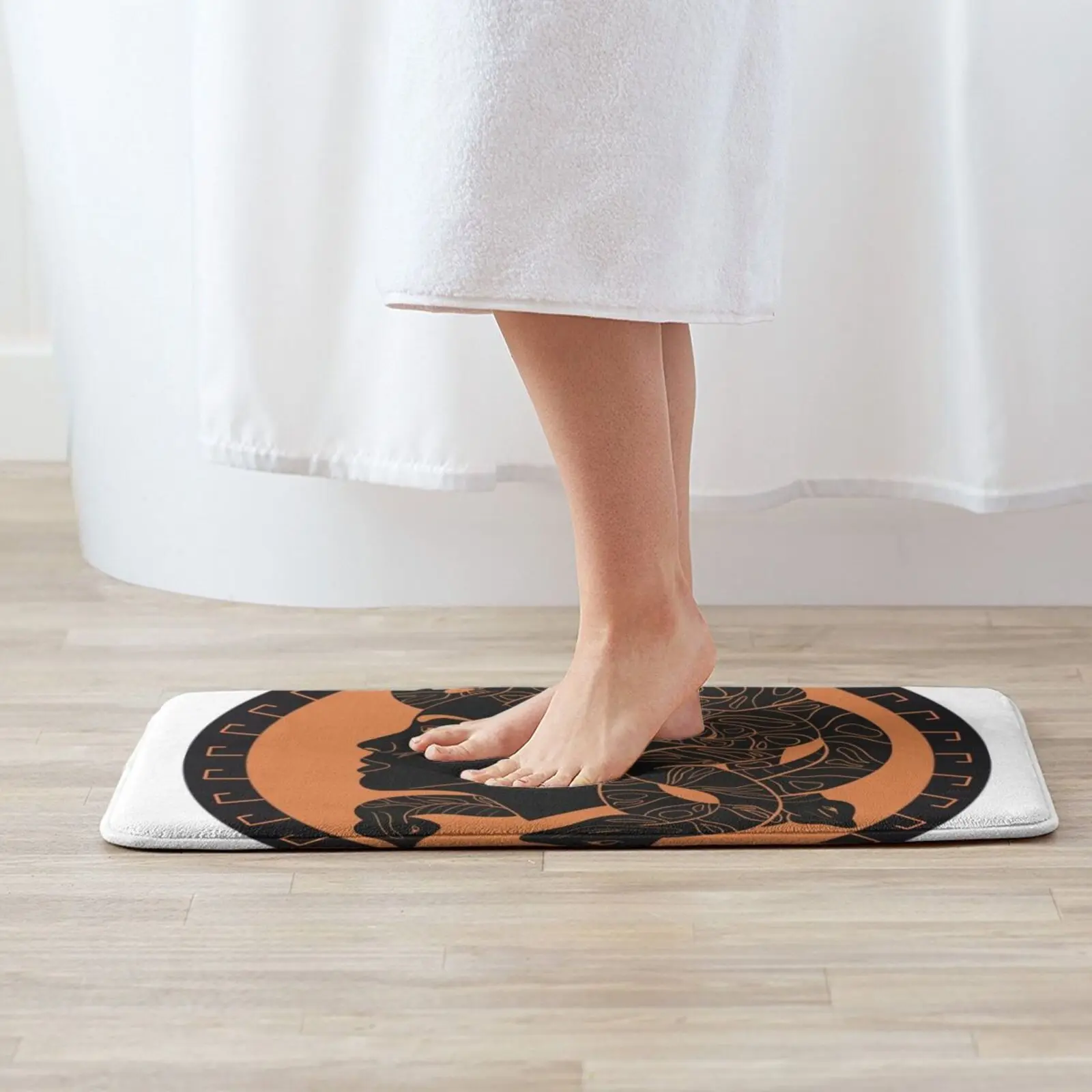 Коврик с водой нескользящий дверной коврик греческая мифология керамика Hercules Muses