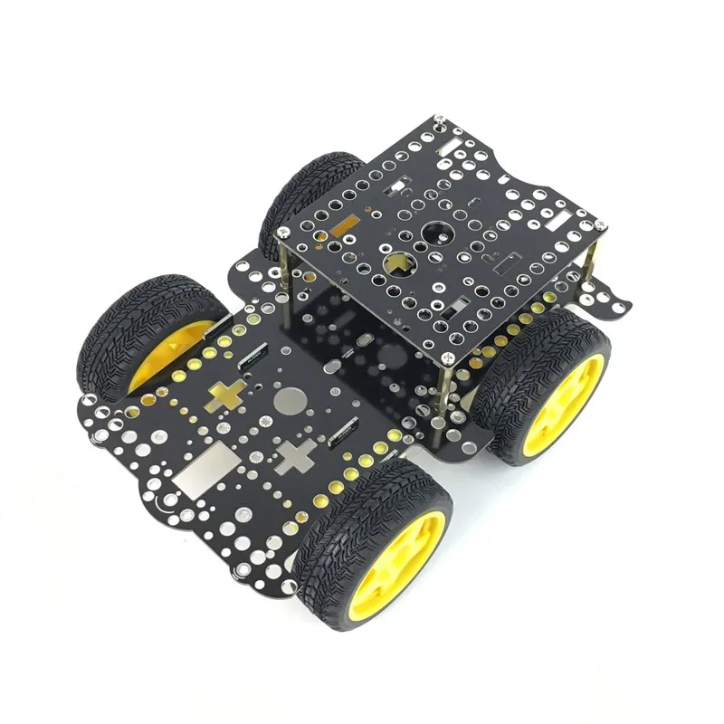 

4WD Smart RC Car Chassis 2-Tier Line Tracking Obstacle Avoidance Robot Car Chassis Unassembled