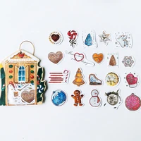 40 pcs bag cute christmas baking house cookies paper stickers diy decorative stickers