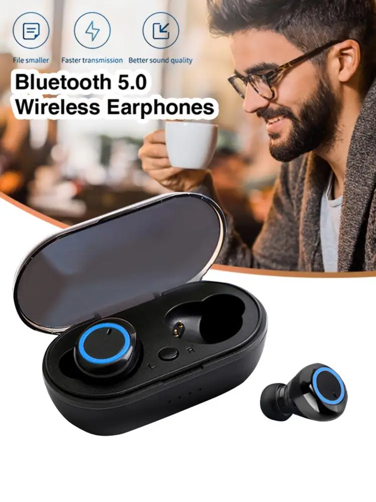 

Y50 TWS Bluetooth Headset 5.0 Wireless Headset Life Waterproof Deep Bass Earplugs True Wireless Stereo Headset Sports Headset