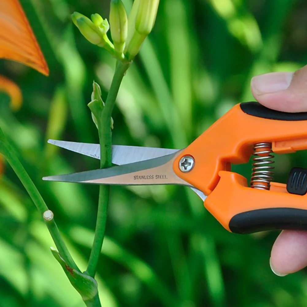 

Garden Pruning Shears PP+TPR Handle Multi Function Straight Non-slip Handle Trimming Leaf Buds Branches Gardening Supplies