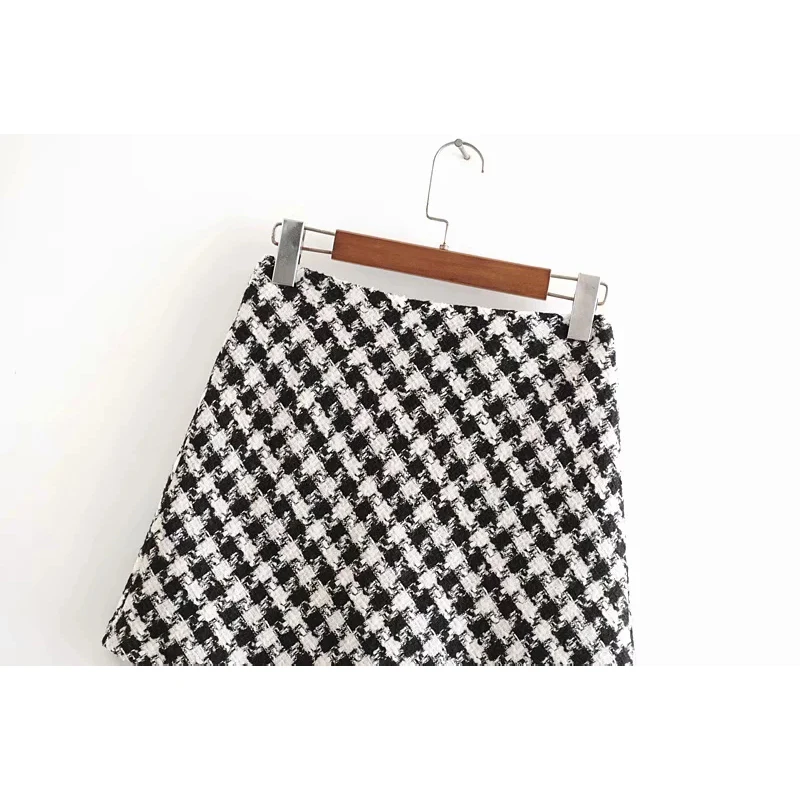 Новые винтажные Женские клетчатые мини юбки 2019 зимние женские модные короткая