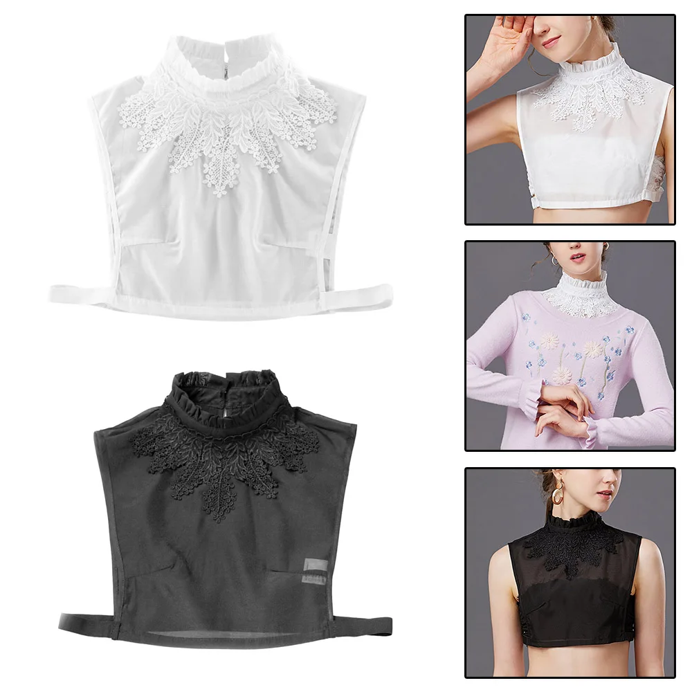 Женский поддельный съемный воротник из полиэстера с лацканами ожерелье рубашка