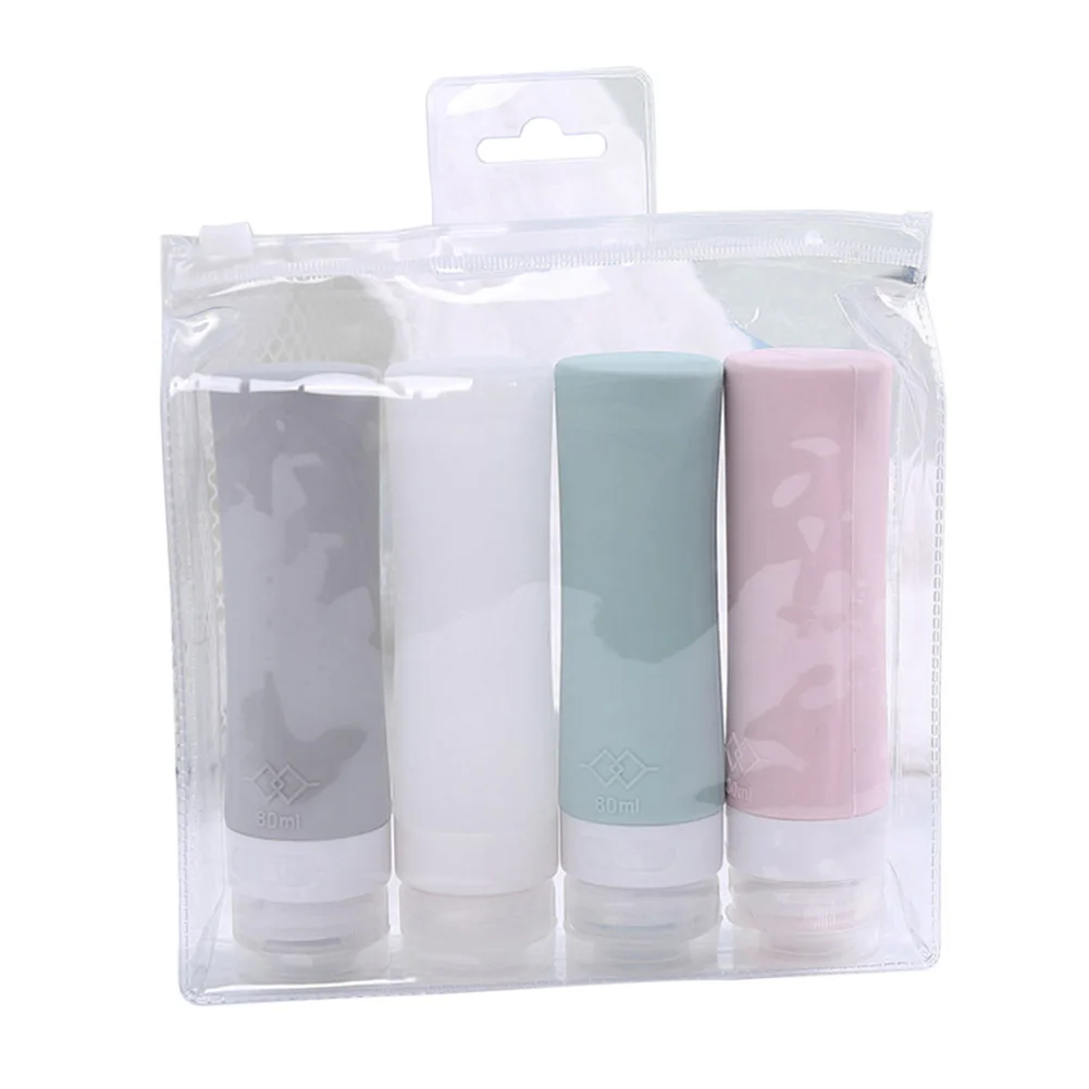 4 шт. 60/80 мл бутылки для путешествий с защитой от проливания лосьонами и хранения