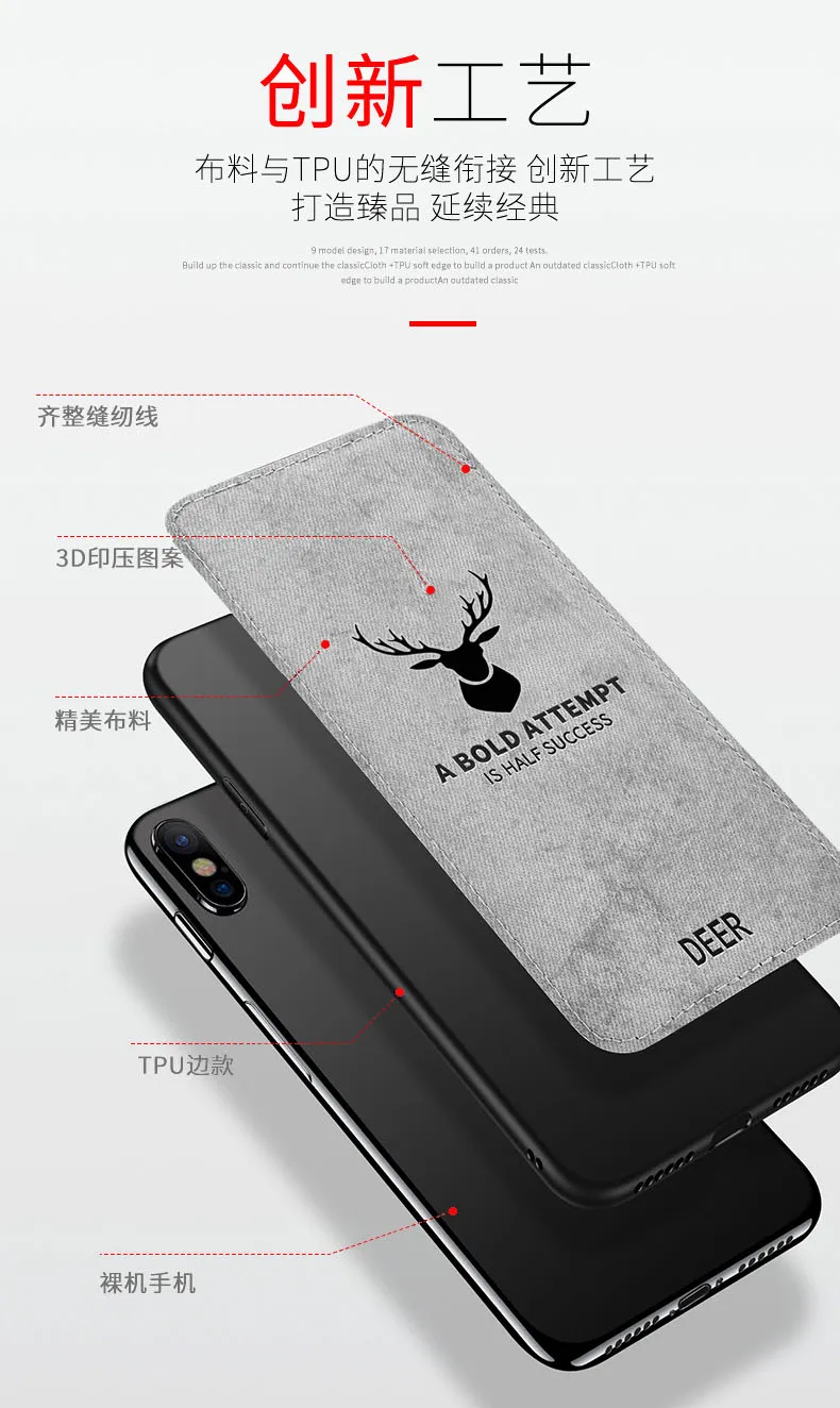 Для OPPO Realme X2 XT чехол Роскошный мягкий силикон + жесткая ткань олень тонкий