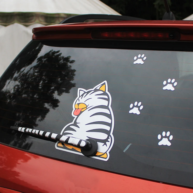 Автомобильная наклейка s водонепроницаемая мультяшная забавная кошка для кота