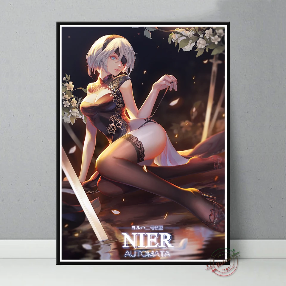 Картина на холсте с изображением девочки из японского аниме коммикса нинейер