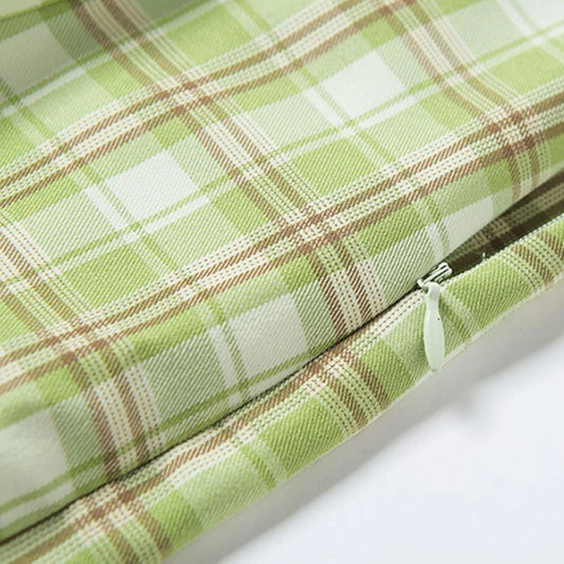 Женская клетчатая юбка с высокой талией винтажная мини для активного отдыха в