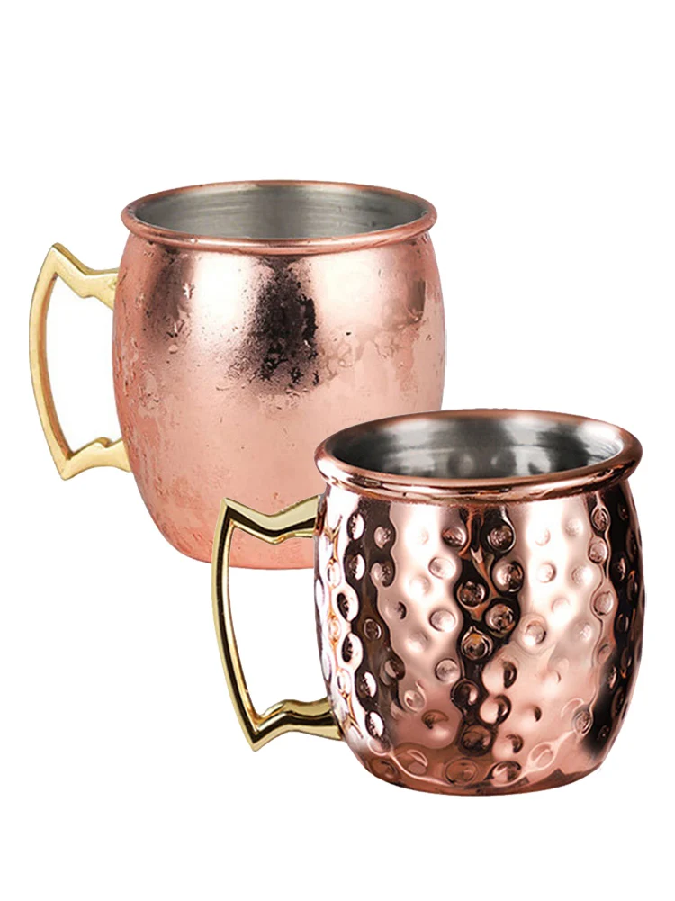 

Mini 60ml Moscow Mule Mug Coffee Wine Bear Cup Hammered Copper Plated Cup Home Kitchen Bar Supplies New