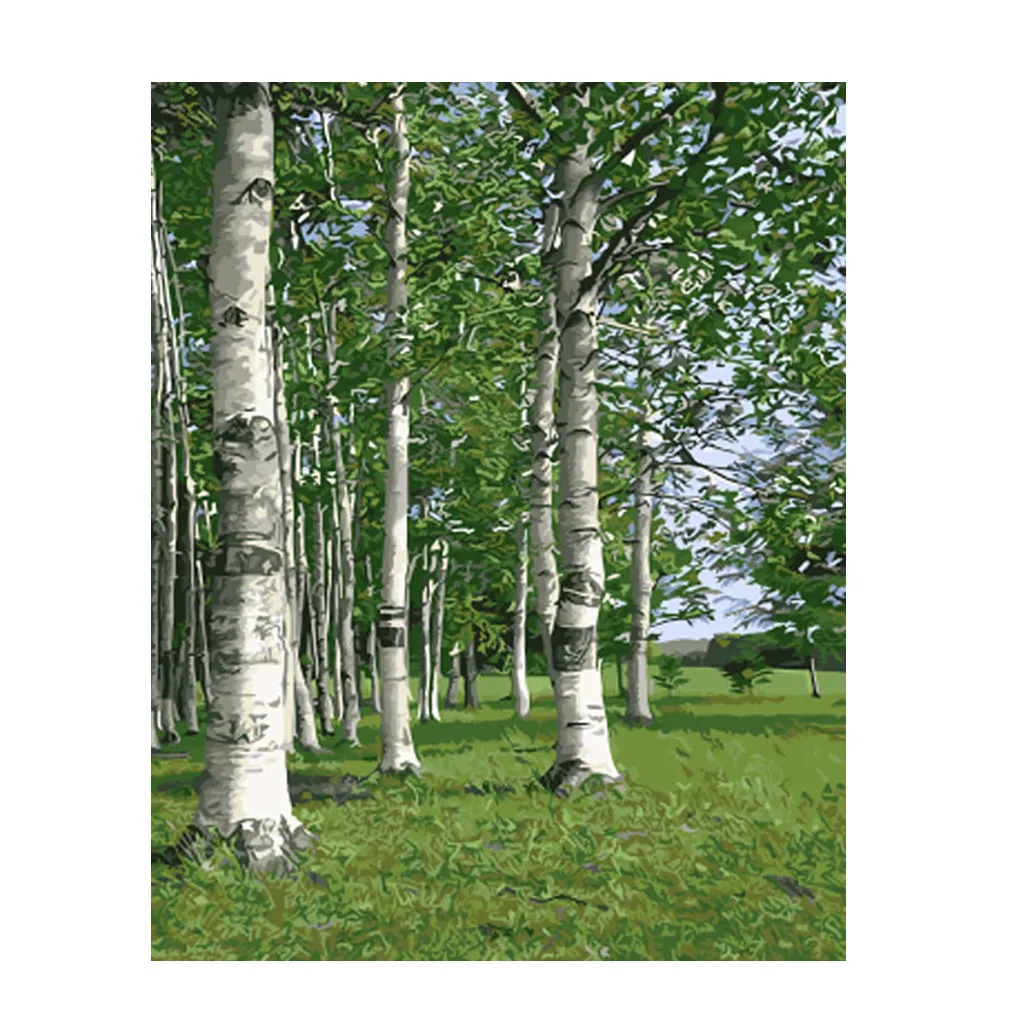 Горячая Распродажа четыре сезона дерево пейзаж сделай сам цифровая живопись по