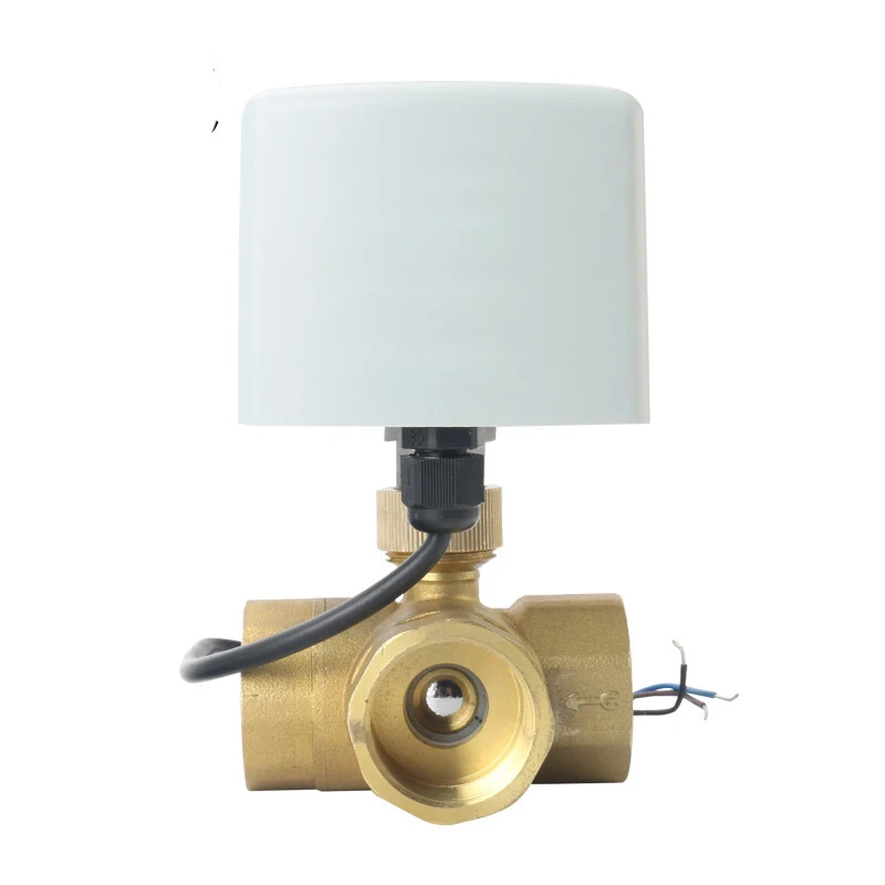 Трехходовой шаровой клапан с электроприводом 1/2 дюйма 3/4 1 2 220 В 12 24 3-проводной