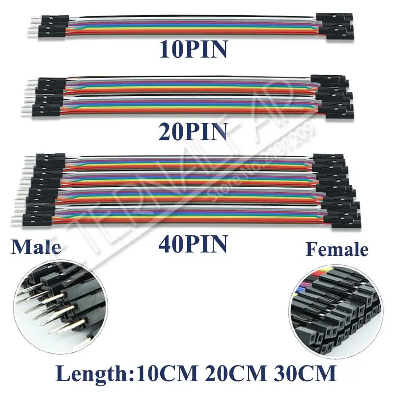 40PIN 10 см 20 см 30 см Dupont линия мужчин и женщин Перемычка Dupont провод кабель для PCB DIY KIT