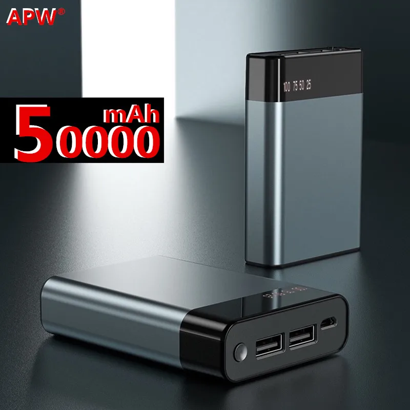 Внешний аккумулятор 50000 мАч двойной USB мобильный телефон внешний быстрая зарядка