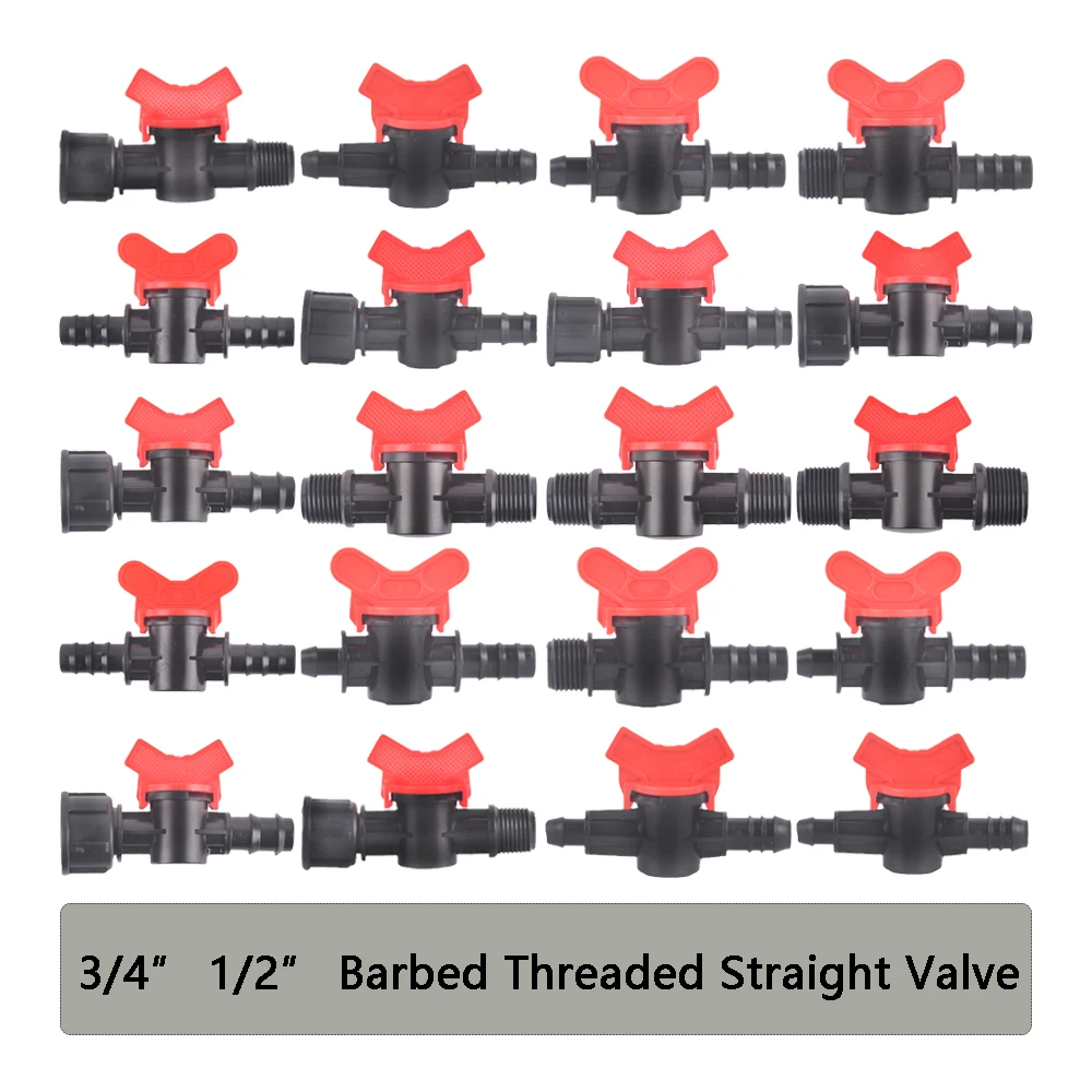 

1/2 дюйма, 3/4 дюйма, Внутренняя/наружная резьба, для ПВХ, ПЭ шланга с зазубринами, отключение, прямой, клапан