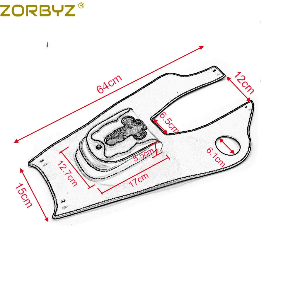 ZORBYZ мотоциклетный чехол из искусственной кожи с правой крышкой для бака сумка Honda