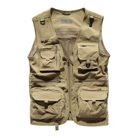 new fashion pockets vest men casual travel waistcoat streetwear loose baggy vest plus size male clothing