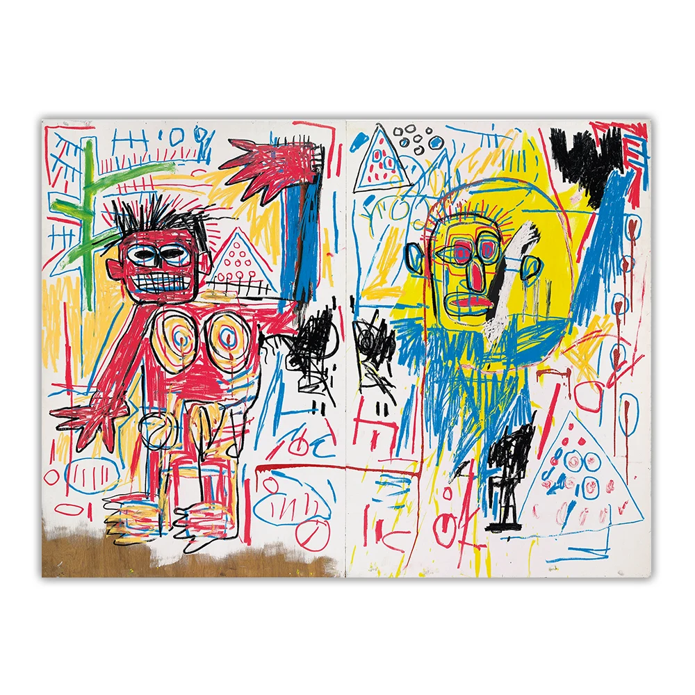 

Holover Jean Michel Basquiat "Untitled,1982"Abstract Graffiti Canvas Oil Painting Artwork Poster Wall Art Aesthetic Home Decor