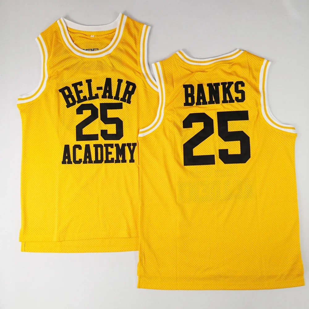 

#14 Will Smith BEL-AIR Academy Jersey #25 Carlton Banks BEL-AIR Academy Movie Basketball Jersey Stitched Fast Shipping