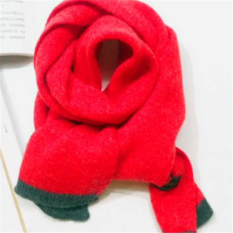 Зимний теплый шарф для мальчиков qiu dong han однотонный вязаный женский зимний