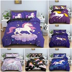 Стильная футболка с изображением персонажей видеоигр животных Постельное белье с изображением единорога; Комплект Спальня для ухода за кожей набор Queen постельное белье Домашний текстиль 23 предмета в комплекте
