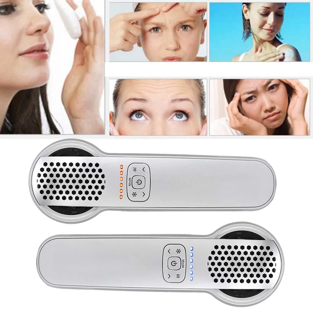 

Hot Cold Hammer Warm Ice Heating Facial Skin Lifting Tightening Face Rejuvenation Pore Shrinkin Photon rejuvenation Massager