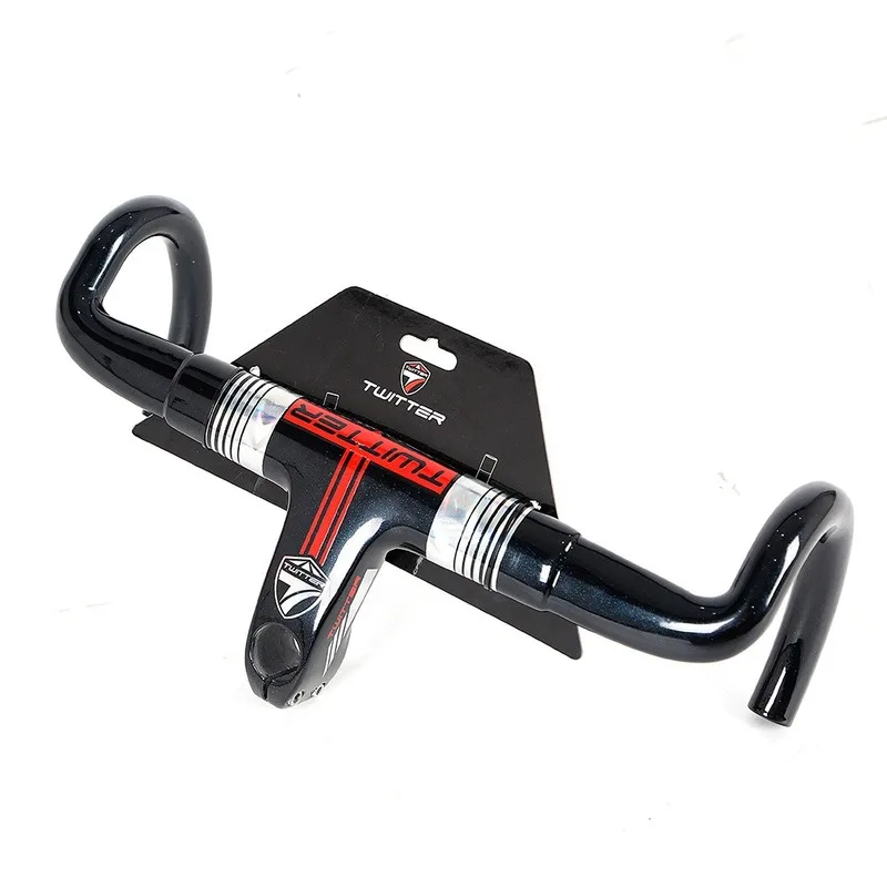 Pаспродажа Цветная стандартная Подставка под руль из углеродного волокна со встроенным изогнутым рулем конструкция со скрытой линией аксессуары для ...