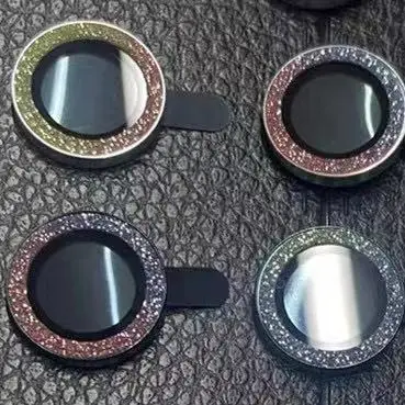 

Colorful Shiny Diamond Camera Lens Tempered Glass For iPhone 12 Pro Max 12 Mini Metal Case Protector For iPhone 11 pro
