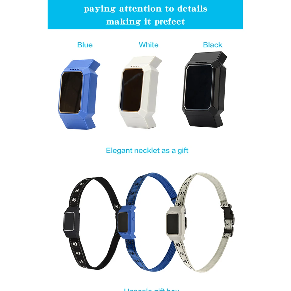 GPS локатор для домашних питомцев перезаряжаемый ошейник собак с функцией