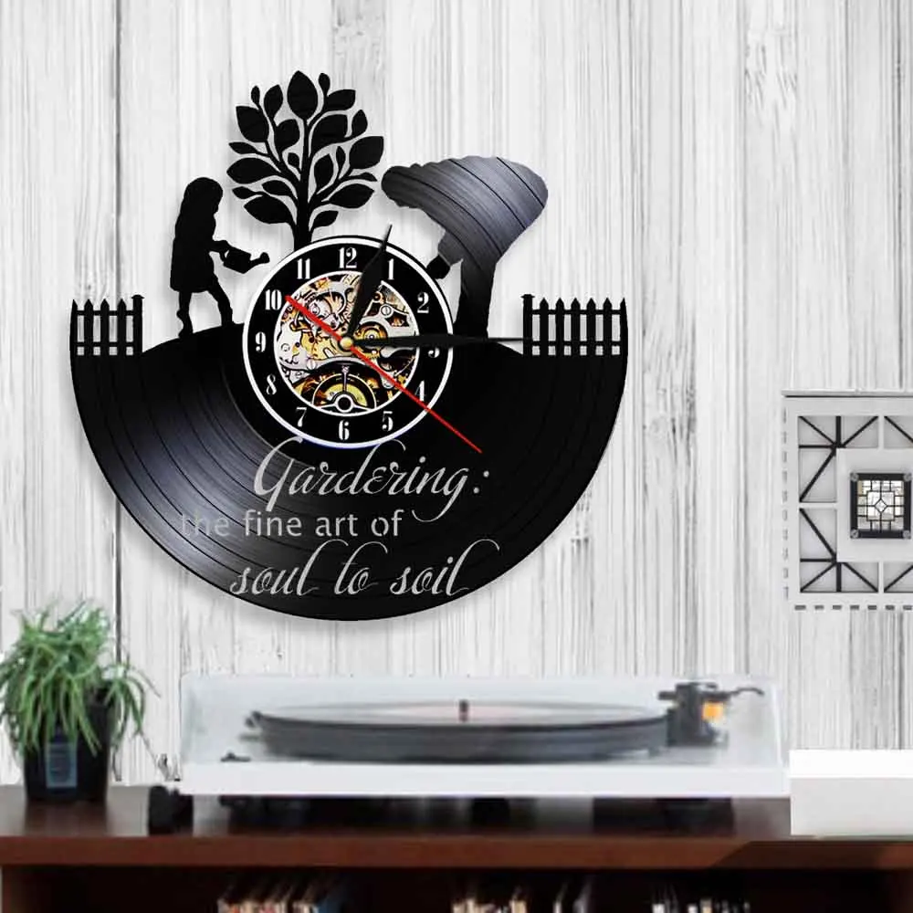 Садовые цитаты фермерский дом Стиль культура находки часы виниловая запись
