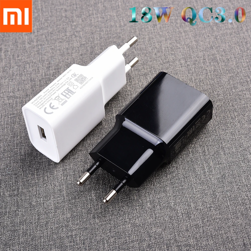 Оригинальное быстрое зарядное устройство Xiaomi Mi QC 3 0 адаптер для 6 8 9 SE A3 Lite Note 10 CC9 Pro