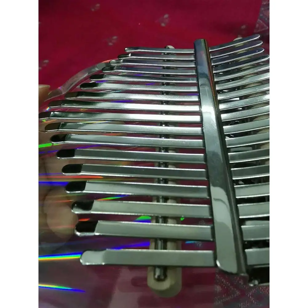 

Kalimba Acrylic 17 Key Transparent Portable African Camphor Professional Thumb Piano with Tuner Hammer Gig Kalimba