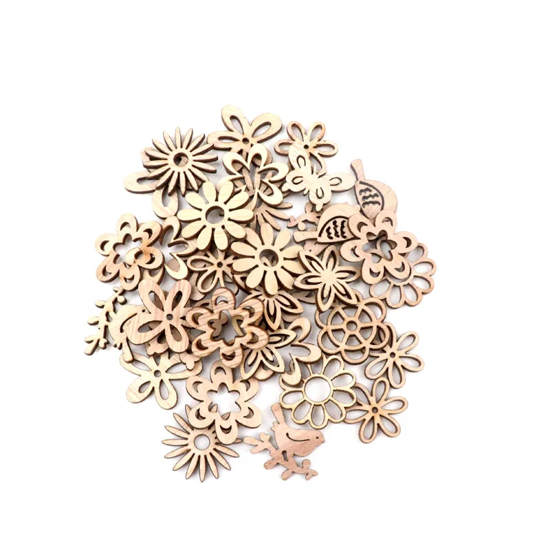 40 шт. деревянные подвесные украшения для птиц скрапбукинга рукоделия дома 30