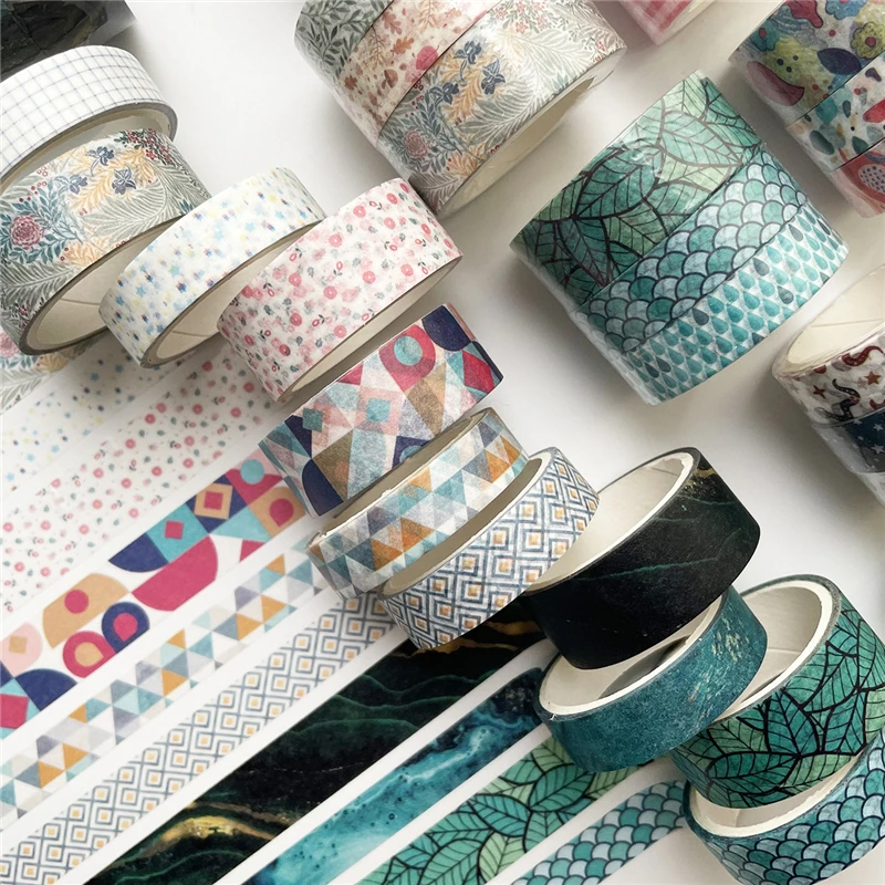 

3 Pc Basic geometry Masking Washi Tape Vintage Starry sky Art Decorative Adhesive Tape Diy Scrapbooking Sticker Label Stationery
