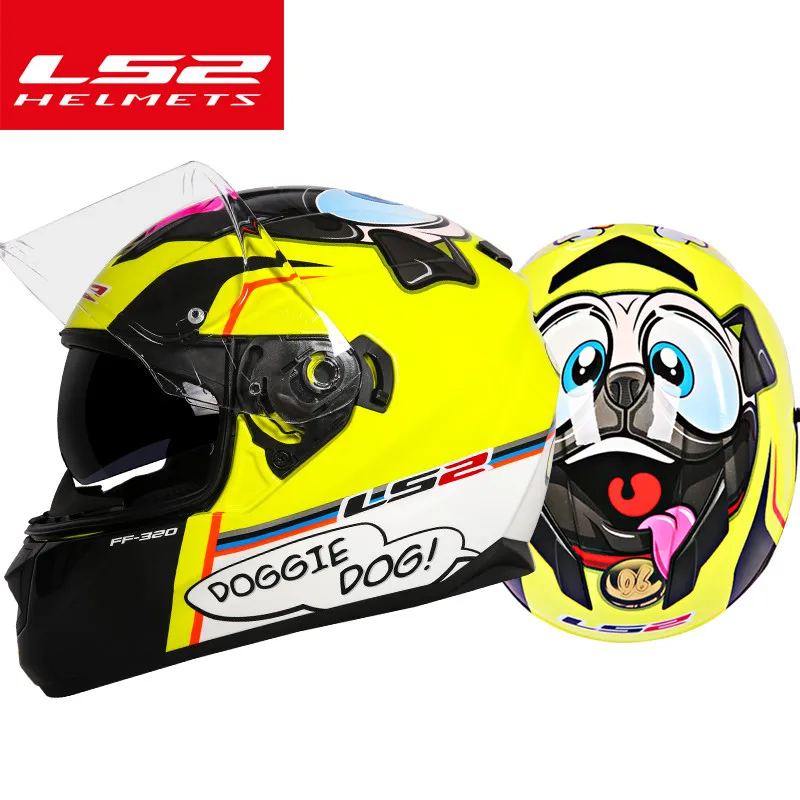 LS2 ff328 moto rcycle шлем с внутренним солнцезащитным козырьком двойной объектив Мото шлем полный шлем без подушки безопасности шлем capacete - Цвет: Dodge dog