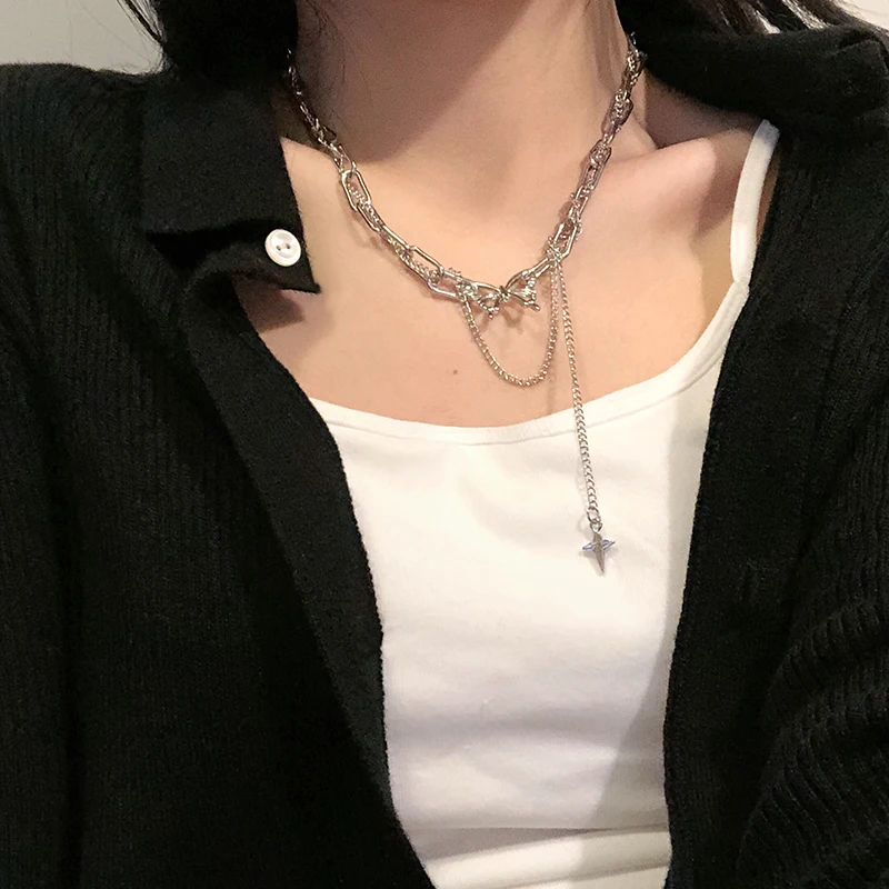 

Cy Butterfly Necklace Female Clavicle Chain Hip Hop Fashion Niche Design Sense Ins Hip Hop