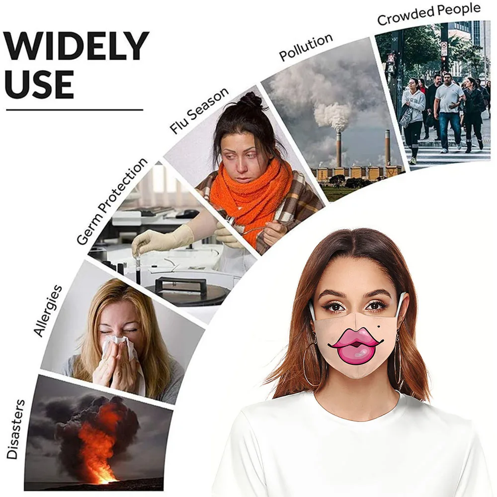 Новинка 2020 маски для лица с ужасным принтом черепа монстра многоразовые