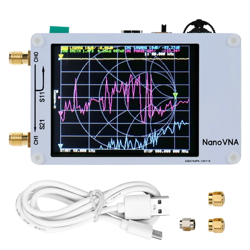 Nano VNA векторный сетевой анализатор нажатие Sn 50KHz-900MHz цифровой коротковолновый MF HF