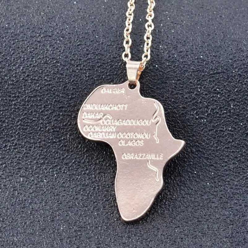 Fashion Statement Necklace Women Geometric Pendant Collar Jewelry Origami Africa Global World Map |