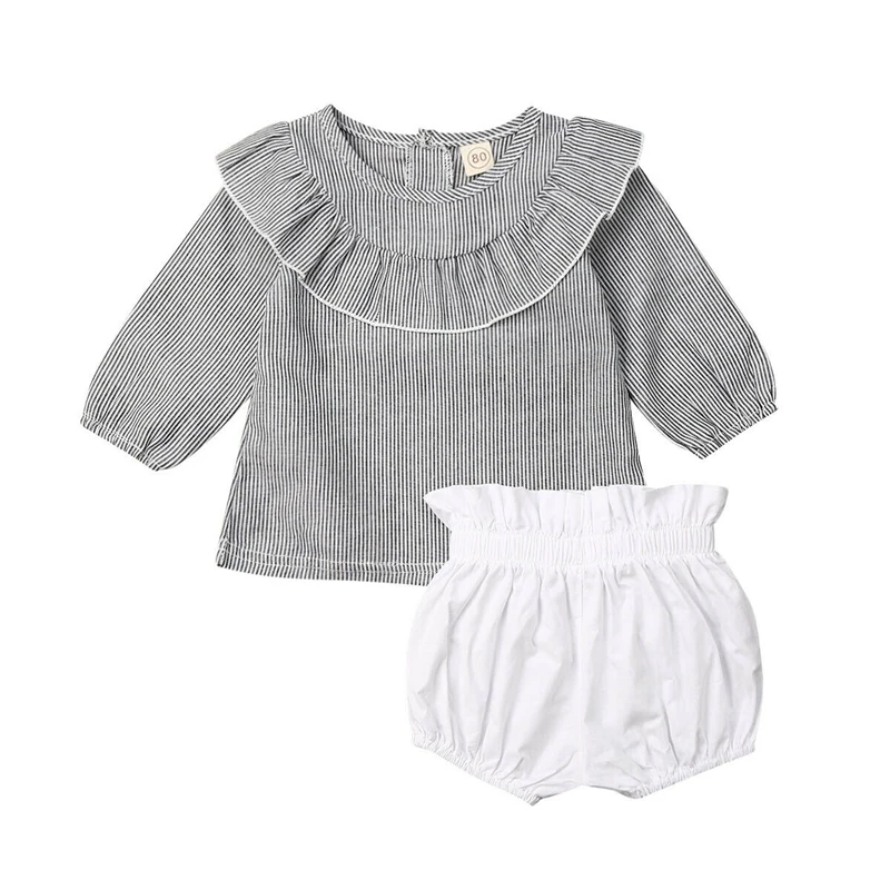 Милые повседневные комплекты одежды для маленьких девочек одежда из 2 предметов