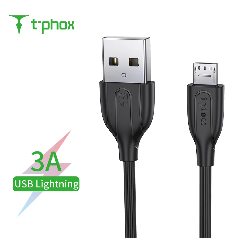 T-phox Micro USB кабель для зарядки Android супер-прочный QC 3,0 быстрая синхронизация Micro usb шнур для зарядки для samsung Galaxy S9 8 7
