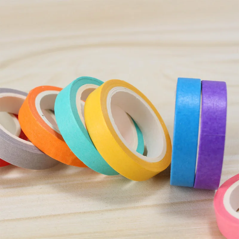 10 шт. Милая радужная бумага сделай сам Васи-лента наклейки однотонная