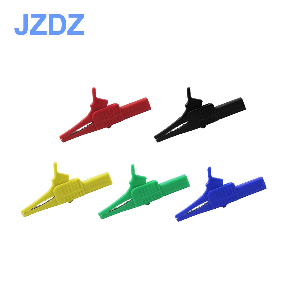 

JZDZ 5PCS 5 Color 32A 1000V Crocodile Alligator Folders Safety Test Clips For 4mm Shrouded Banana Plug J.60039