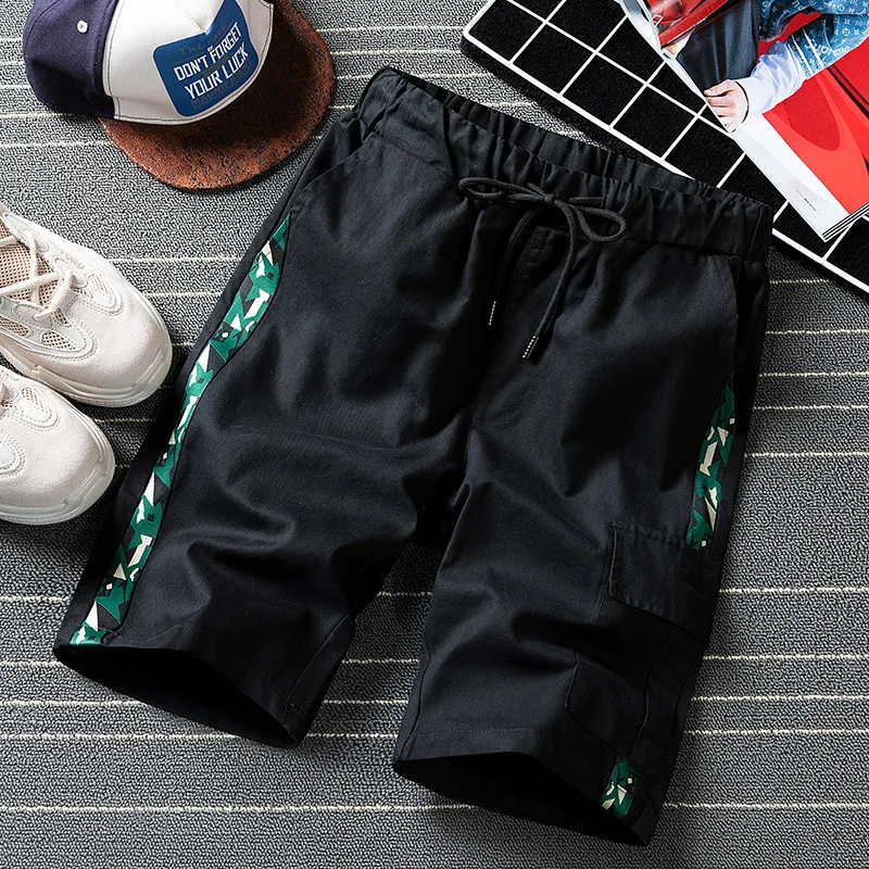 

Camouflage shorts men's Korean fashion summer thin tooling fashion brand straight loose large size fat casual Capris