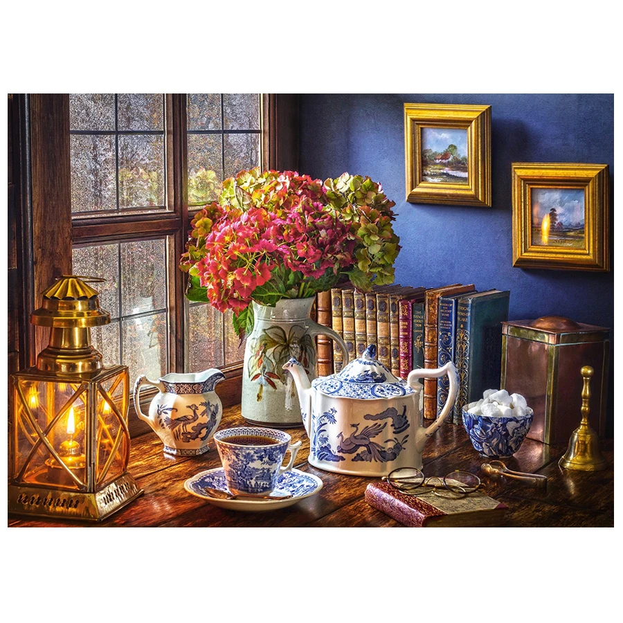 5D DIY алмазная живопись чайник ваза книга Алмазная вышивка распродажа цветочный