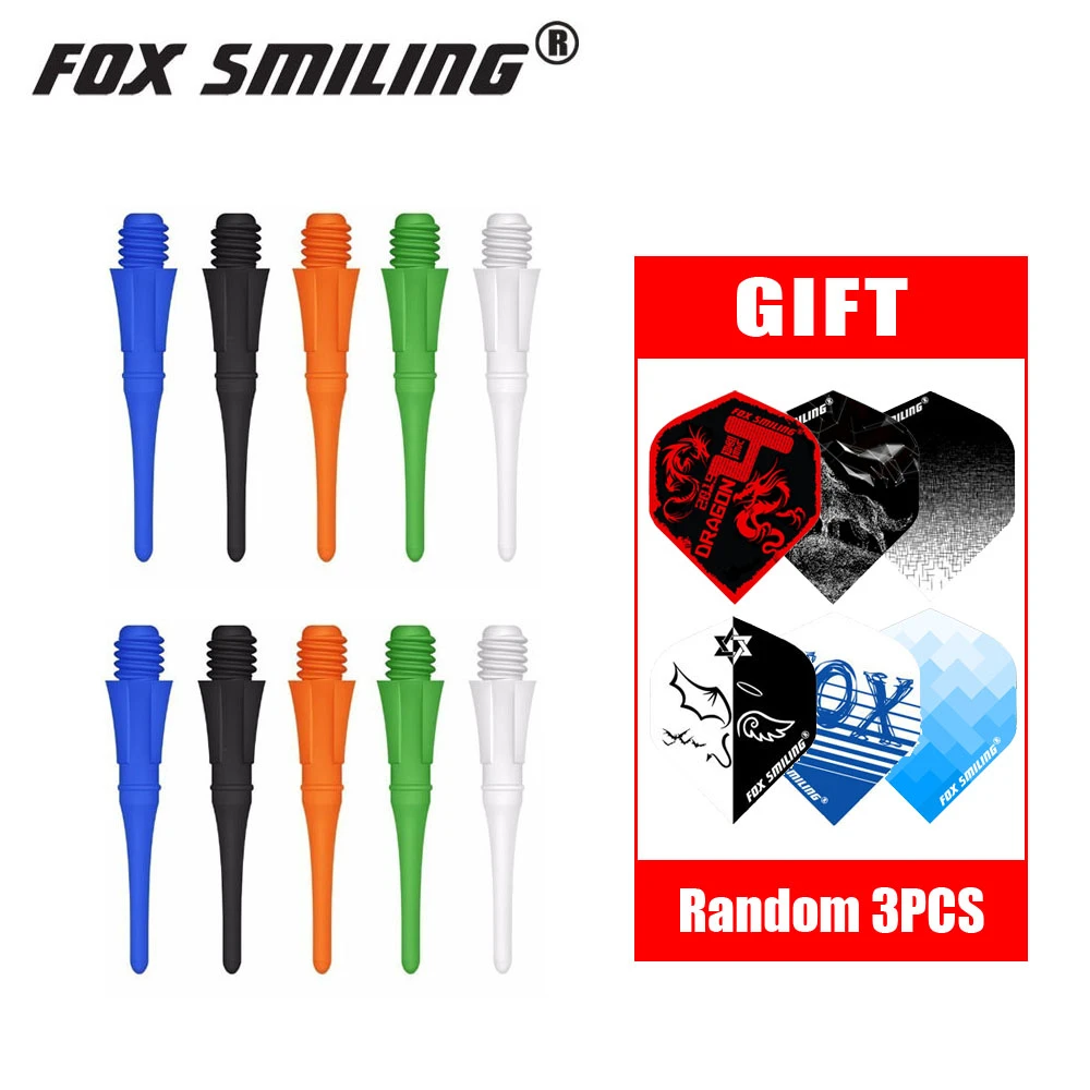 Fox Smiling 100/50 штук/упаковка с фокусным расстоянием 25 мм 2BA профессиональные нейлоновые мягкие дартс и электронные очки Аксессуары для ванной комнаты с 3 шт. Перелёты