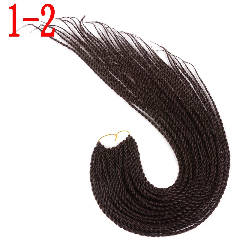P1B/30 MERISIHAIR Ombre Сенегальские крученые волосы на крючках косички 24 дюйма 30 корней/упаковка синтетические плетеные волосы для женщин серые, синие, розовые, бро - Цвет: P1B/30