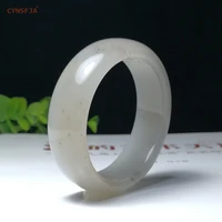cynsfja new real rare certified natural chinese hetian jade nephrite amulets 55mm jade bracelet bangle high quality best gifts