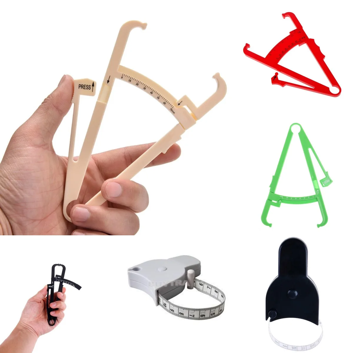 1 шт. Тестер жира для тела анализатор зажим измерения штангенциркуль диаграммы