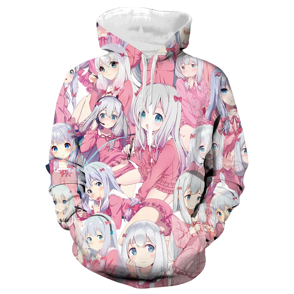 

Kawaii Loli Hoodie Izumi Sagiri Funny Anime Hoodies Pink Unisex Sweatshirt Cosplay Couple Streetwear Harajuku Sportwear Tops